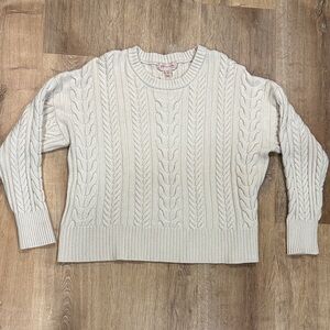 Philosophy Cream Cable Knit Sweater
